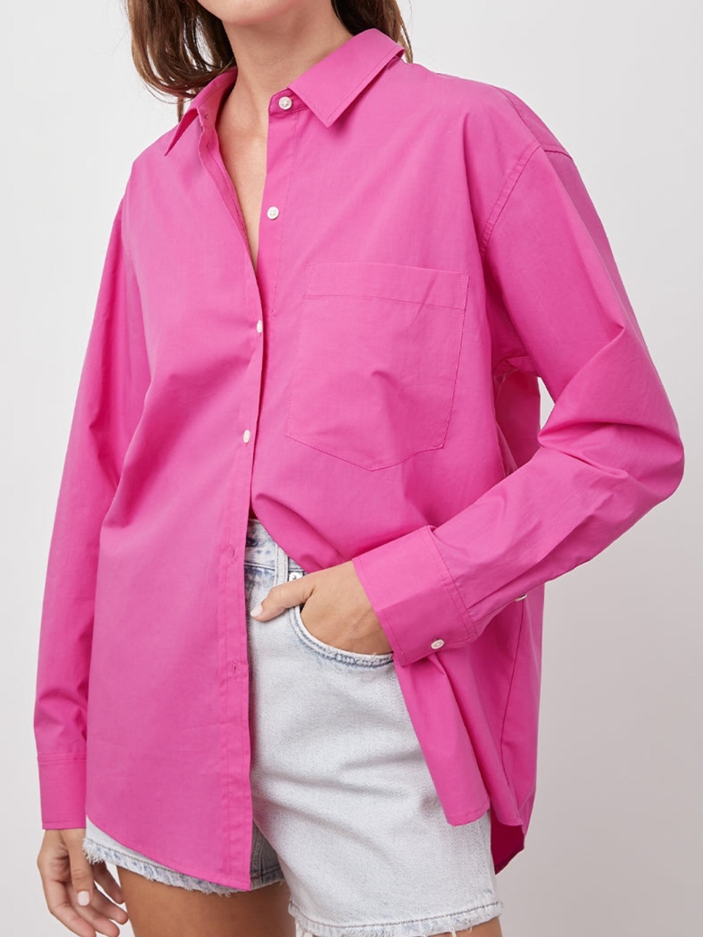RAILS “Arlo” Azalea Pink Oversized Button Down Shirt